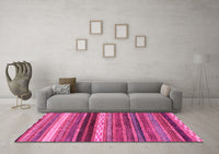 Machine Washable Abstract Pink Modern Rug, wshabs2265pnk