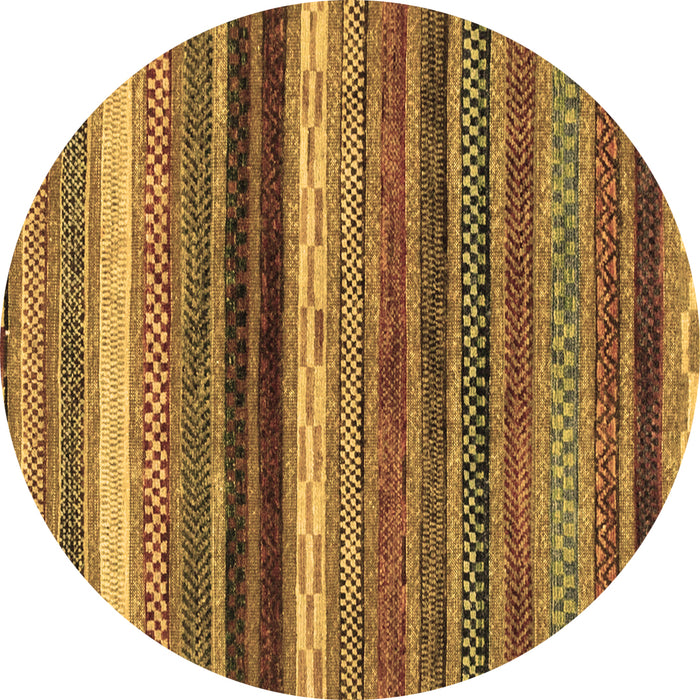 Round Abstract Brown Modern Rug, abs2265brn