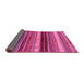 Sideview of Abstract Pink Modern Rug, abs2265pnk