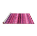 Sideview of Machine Washable Abstract Pink Modern Rug, wshabs2265pnk