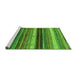 Sideview of Machine Washable Abstract Green Modern Area Rugs, wshabs2265grn