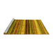 Sideview of Machine Washable Abstract Yellow Modern Rug, wshabs2265yw