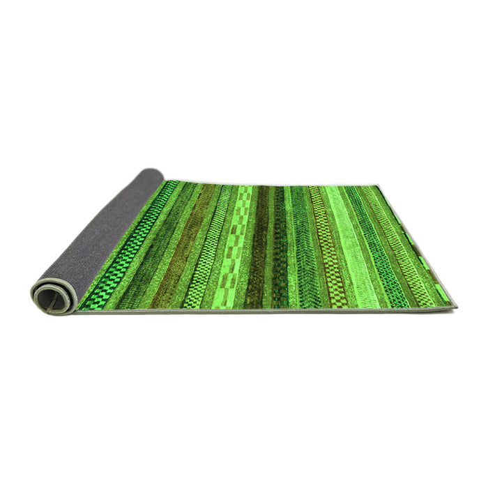 Sideview of Abstract Green Modern Rug, abs2265grn
