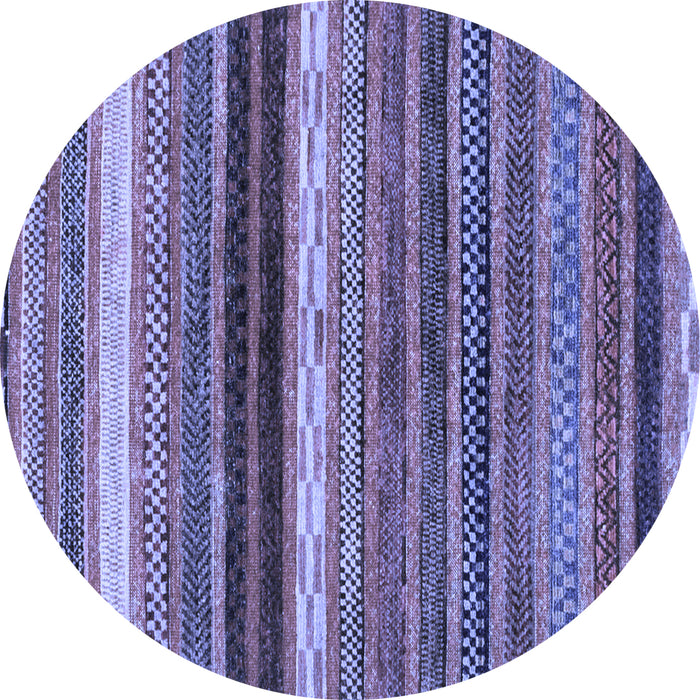 Round Machine Washable Abstract Blue Modern Rug, wshabs2265blu