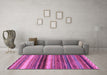 Machine Washable Abstract Purple Modern Area Rugs in a Living Room, wshabs2265pur