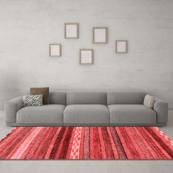 Modern Red Washable Rugs