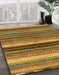 Machine Washable Abstract Orange Rug in a Family Room, wshabs2265