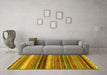 Machine Washable Abstract Yellow Modern Rug in a Living Room, wshabs2265yw