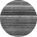 Round Abstract Gray Modern Rug, abs2265gry