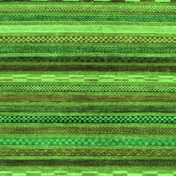 Square Machine Washable Abstract Green Modern Area Rugs, wshabs2265grn