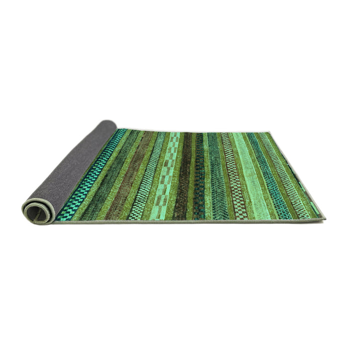 Sideview of Abstract Turquoise Modern Rug, abs2265turq