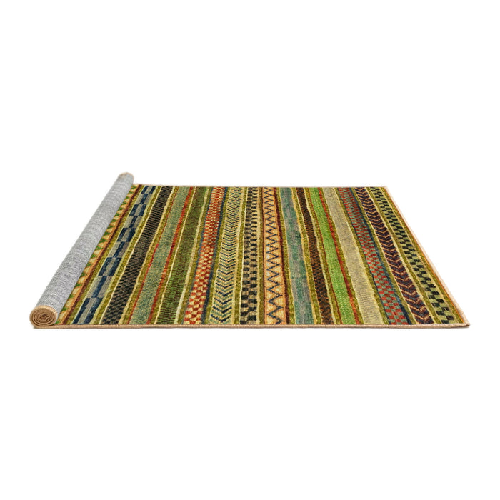 Sideview of Machine Washable Abstract Orange Rug, wshabs2266