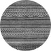 Round Abstract Gray Modern Rug, abs2266gry