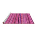 Sideview of Machine Washable Abstract Pink Modern Rug, wshabs2266pnk