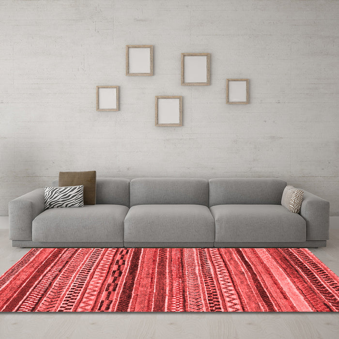 Modern Red Washable Rugs