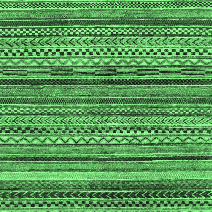 Square Machine Washable Abstract Emerald Green Modern Area Rugs, wshabs2266emgrn
