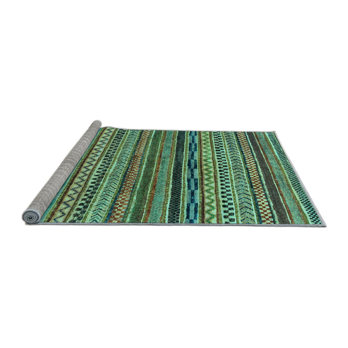 Sideview of Machine Washable Abstract Light Blue Modern Rug, wshabs2266lblu