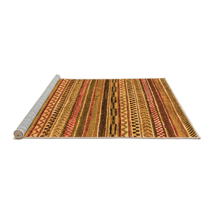 Sideview of Machine Washable Abstract Orange Modern Area Rugs, wshabs2266org