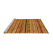 Sideview of Machine Washable Abstract Orange Modern Area Rugs, wshabs2266org