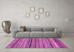 Machine Washable Abstract Purple Modern Area Rugs in a Living Room, wshabs2266pur