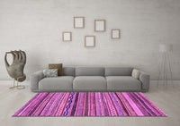 Machine Washable Abstract Purple Modern Rug, wshabs2266pur