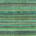 Square Abstract Light Blue Modern Rug, abs2266lblu