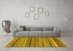 Machine Washable Abstract Yellow Modern Rug in a Living Room, wshabs2266yw