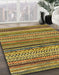 Machine Washable Abstract Orange Rug in a Family Room, wshabs2266