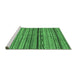 Sideview of Machine Washable Abstract Emerald Green Modern Area Rugs, wshabs2266emgrn