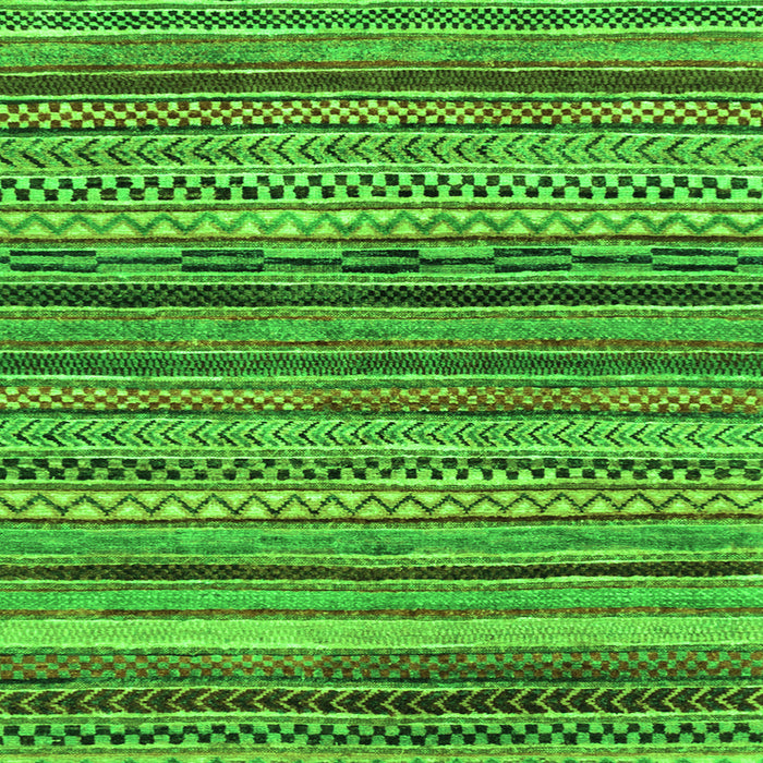 Square Machine Washable Abstract Green Modern Area Rugs, wshabs2266grn