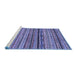 Sideview of Machine Washable Abstract Blue Modern Rug, wshabs2266blu