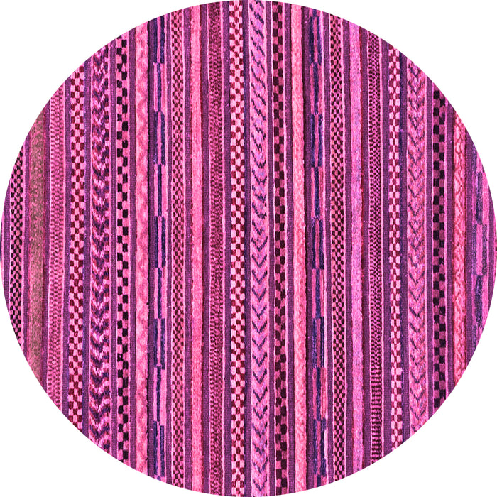 Round Abstract Pink Modern Rug, abs2267pnk
