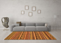 Machine Washable Abstract Orange Modern Rug, wshabs2267org