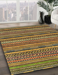 Abstract Orange Gold Modern Rug, abs2267