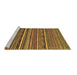 Sideview of Machine Washable Abstract Brown Modern Rug, wshabs2267brn