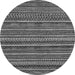 Round Machine Washable Abstract Gray Modern Rug, wshabs2267gry