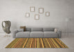 Machine Washable Abstract Brown Modern Rug in a Living Room,, wshabs2267brn