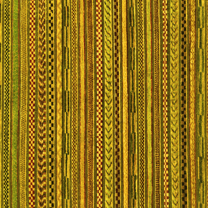 Square Machine Washable Abstract Yellow Modern Rug, wshabs2267yw