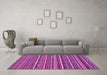 Machine Washable Abstract Purple Modern Area Rugs in a Living Room, wshabs2267pur