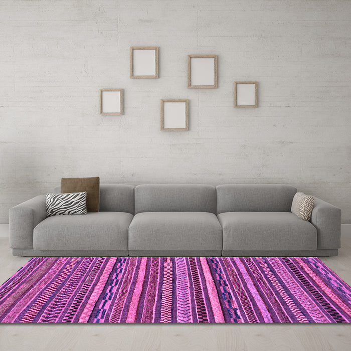 Machine Washable Abstract Purple Modern Area Rugs in a Living Room, wshabs2267pur