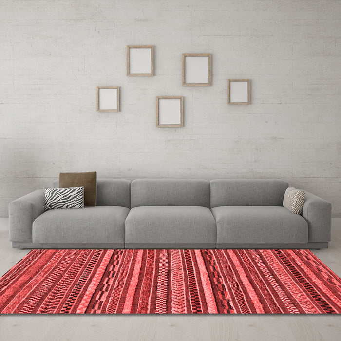 Modern Red Washable Rugs