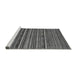 Sideview of Machine Washable Abstract Gray Modern Rug, wshabs2267gry