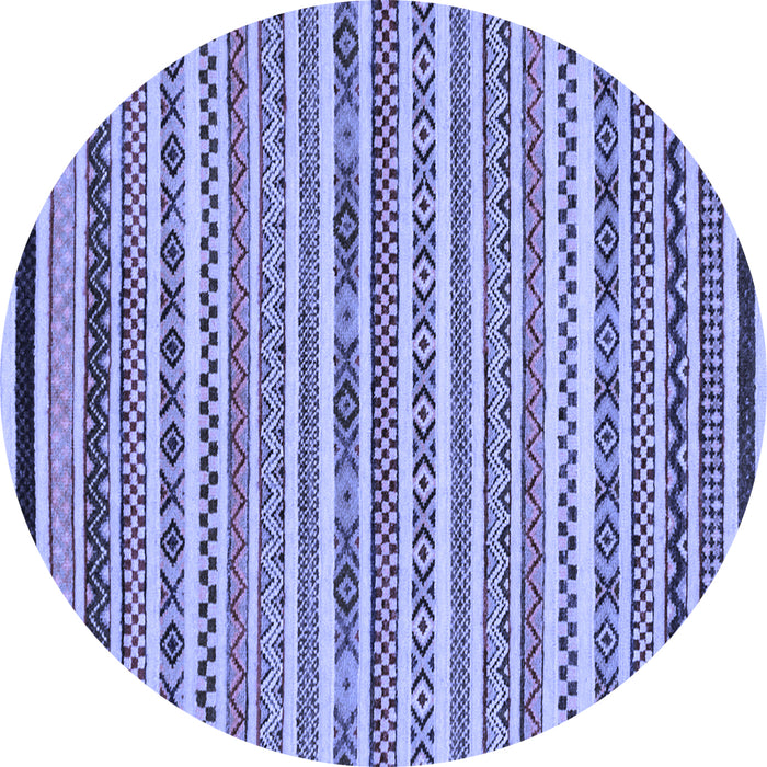 Round Abstract Blue Modern Rug, abs2268blu