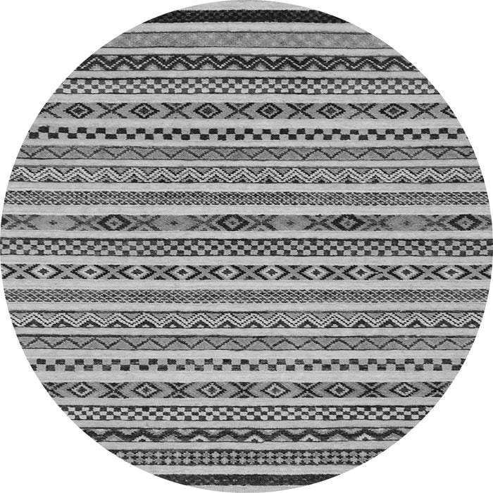 Round Abstract Gray Modern Rug, abs2268gry