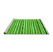 Sideview of Machine Washable Abstract Green Modern Area Rugs, wshabs2268grn