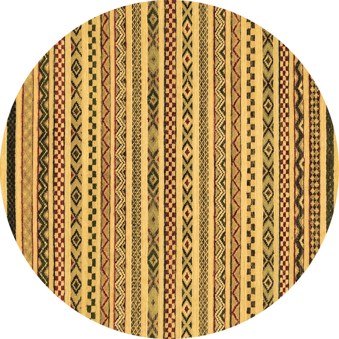 Round Machine Washable Abstract Brown Modern Rug, wshabs2268brn