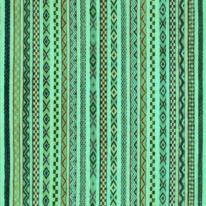 Square Machine Washable Abstract Turquoise Modern Area Rugs, wshabs2268turq