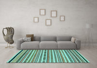 Machine Washable Abstract Light Blue Modern Rug, wshabs2268lblu