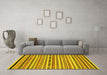 Machine Washable Abstract Yellow Modern Rug in a Living Room, wshabs2268yw