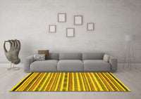 Machine Washable Abstract Yellow Modern Rug, wshabs2268yw